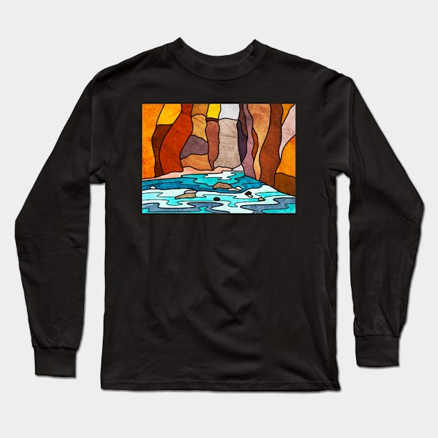 Zion Narrows Long Sleeve T-Shirt by Kelly Louise Art